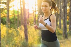 a girl running